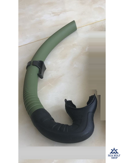 Трубка для дайвинга Sea Wolf темно-зеленый силикон