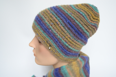 Разноцветная фиолетовая шапка Vizio Италия 8013 CY