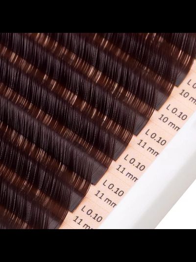 Ресницы коричневые BARBARA «ТЁМНЫЙ ШОКОЛАД» - MIX (16 линий)