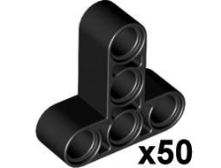 Technic, Liftarm, Modified T-Shape Thick 3 x 3, Black (60484 / 4535771 / 4552347)