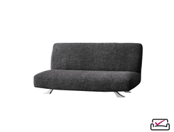 Чехол на 3хм диван без подлокотников , диван-книжку, диван Клик-кляк Микрофибра Графит. Россия