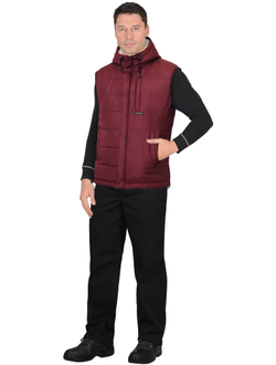 Жилет -ЗОДИАК" бордовый (на подкладке флис)