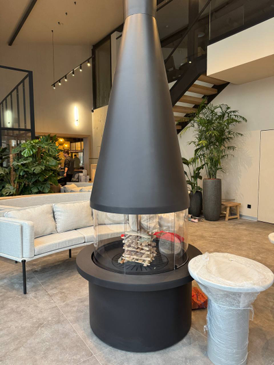 Камин VEREN  островной с электроподъемником стёкол