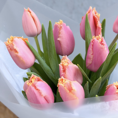 Букет из 11 розовых тюльпанов