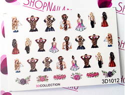 3D Слайдер-дизайн - 1012 - Девушки, прически, бантики