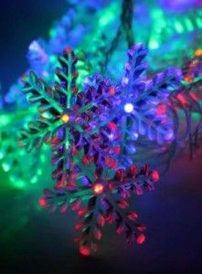 Гирлянда-нить Космос &amp;amp;quot;Снежинки&amp;amp;quot; 30LED разноцв. 4.4м 8реж.