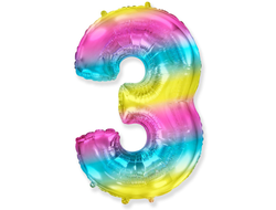 Фольгированная цифра - Диагональная радуга