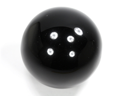 Шар обсидиан чёрный, Мексика (59 мм, 255 г) №35932