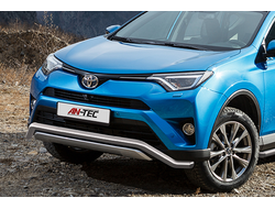 Защита переднего бампера волна d57 для Toyota Rav 4 (2015-2019) (Рав 4)