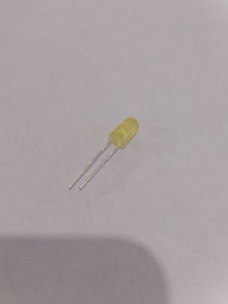 Светодиод желтый 5мм, 20mA.