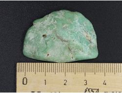 Хризопраз, коллекционный образец, срез, Австралия (38*27*7 мм, 8,5 г) №23760