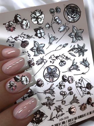 Фольгированные слайдеры Серебро AN-008