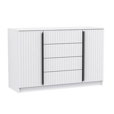 Брандо 67.11 Комод (белый / ДВПО: белый / фасады: МДФ с ПВХ белый матовый)