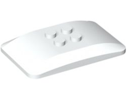 Wedge 6 x 4 x 2/3 Quad Curved, White (98281 / 4646574)