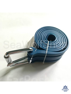 Ремень резиновый грузовой 145см с марсельск. пряжкой синий