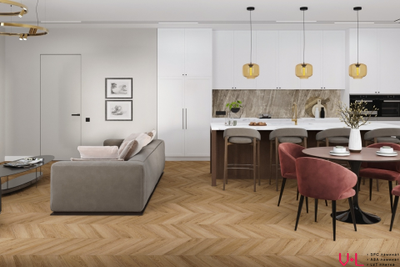 Кварцвиниловая плитка Damy Floor Chevron LVT Лувр DF04-Ch-LVT