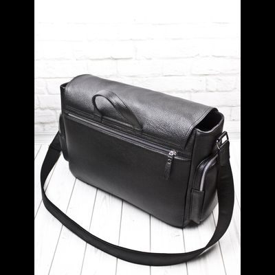 Кожаная мужская сумка Toara black (арт. 5058-61)