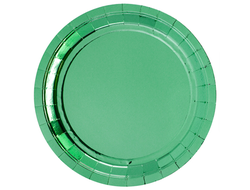 Тарелка  фольг зеленая 17см 6шт/уп