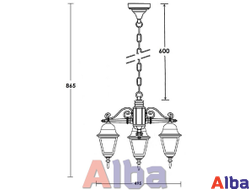 Quadro S 79970/3 Gb Парковый светильник