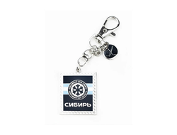 Брелок металлический ХК "СИБИРЬ" прямоугольный