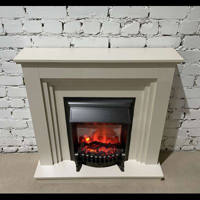 Электрокамин Вотан бежевый с очагом Fobos