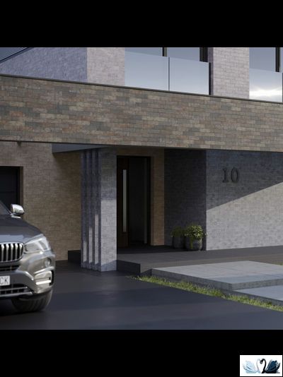 Плитка фасадная Belani Brick wall 25 х 7,5 см серый Береза керамика