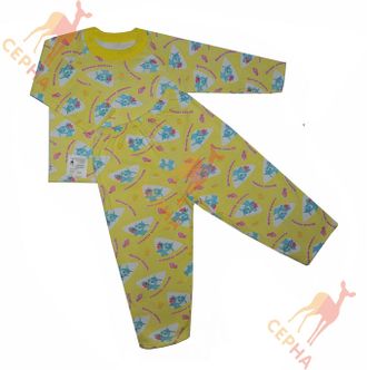 Пижама дет.футер с начесом 34 размер, цвета в ассортименте