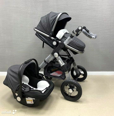 Детская коляска 3 в 1 Luxmom 600G Черный