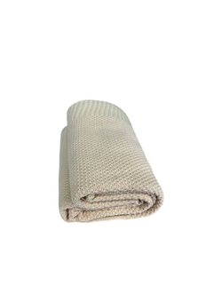 Плед вязаный "Шишки" 110*160 бежевый