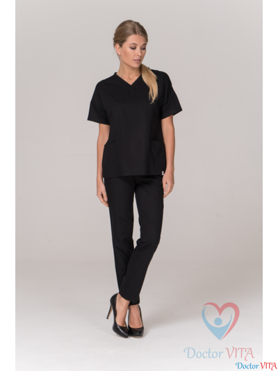 БЛУЗА МЕДИЦИНСКАЯ DR.SUPER &quot;Sky&quot; чёрная