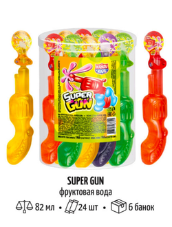 Фруктовая вода "Super Gun" 82г*24шт*6 банок.