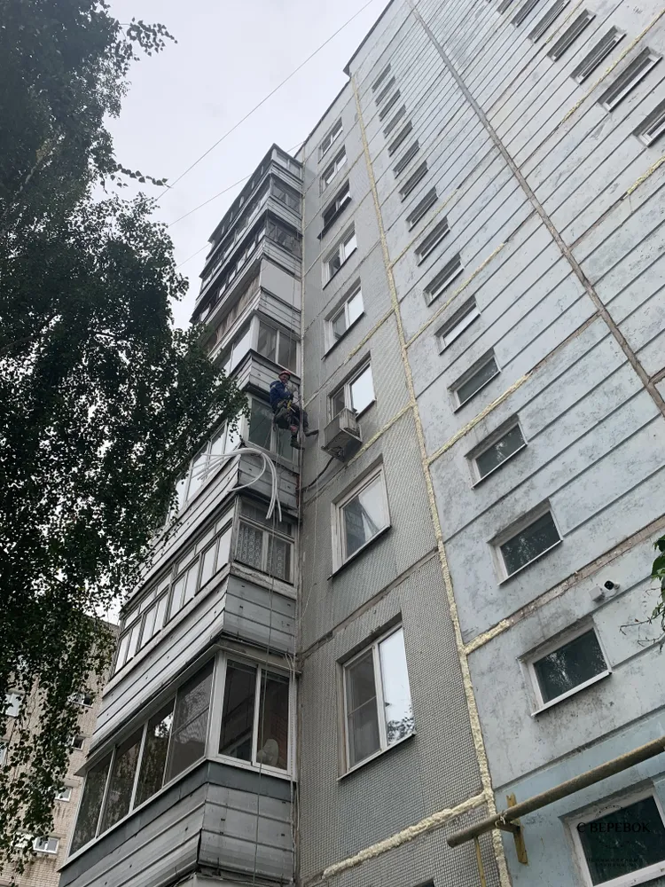 В процессе капитального ремонта межпанельных швов на ул. Футбольная, д.2