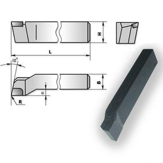 Резцы токарные проходные упорные изогнутые ГОСТ 18879-73 (тип 2)