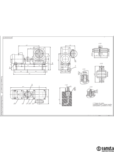 Технический монтажный чертеж