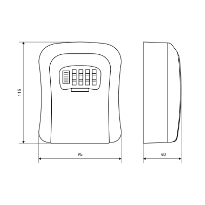 Сейф-ключница кодоваяАЛЛЮР СК-01 КП зеленая  [58922]