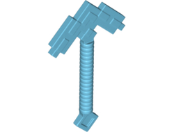 Minifigure, Utensil Pickaxe Pixelated Minecraft, Medium Azure (18789 / 6093629)