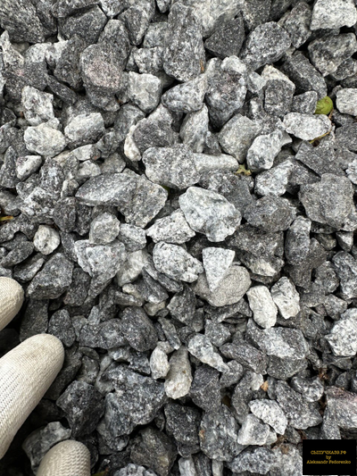серо-белый декоративный щебень