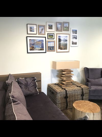 Лампа настольная из дуба