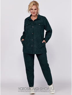 Модель:4006-4. Комплект 2-х предметный, состоящий из рубашки и брюк, в цвете изумруд