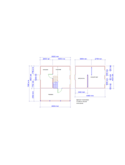 Д-11 ДАЧНЫЙ ДОМ ИЗ БРУСА: ГАБАРИТНЫЕ РАЗМЕРЫ: (6,5Х6М), ОБЩАЯ ПЛОЩАДЬ: 54,5М²