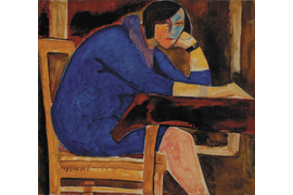 «Сидящая женщина», 1977 г., холст, масло, 54х60