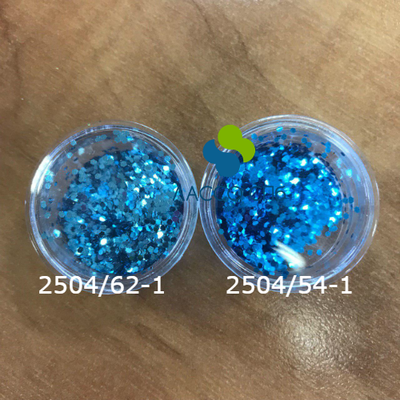 Устойчив к сольвентам глиттер Голубой 1 мм