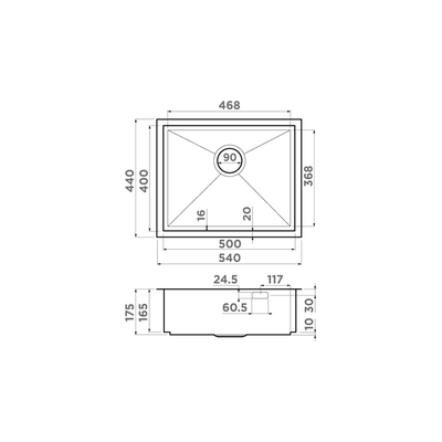 Мойка OMOIKIRI KASEN 54-16 INT