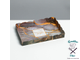 Коробка для кондитерских изделий с PVC крышкой «Мрамор», 22 × 15 × 3 см