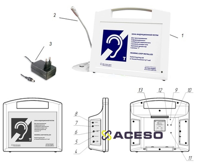 Портативная информационная индукционная система "Исток А2" со встроенными в корпус гнездом для карт