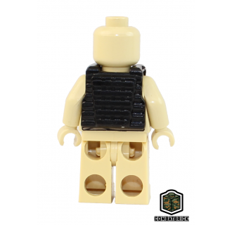 Бронежилет "Каратель" с рисунком черепа | Special Forces Black Vest accessory with SKULL logo for LEGO Minifigure