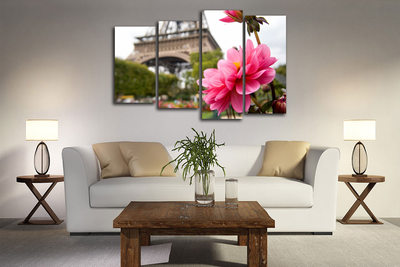 Модульная картина "Романтичный цветок"