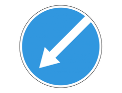 Знак дорожный 4.2.2 Объезд препятствия слева
