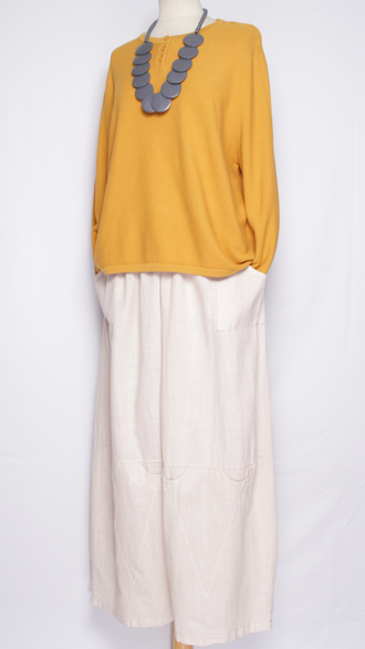 Брюки Бохо"Лён широкие с кармашками" т.синие, хаки, графит,св. бежевые  р.48-58