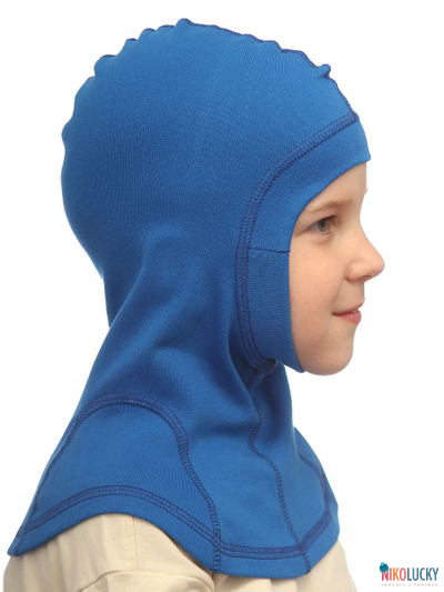 Шапка-шлем 23301-02 95%хлопок 5%лайкра, ярко-синий 54-56